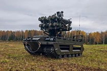 Nga hé lộ robot phun lửa không người lái trên chiến trường Ukraine