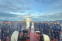 Tàu 382 làm tốt công tác chuẩn bị tham gia diễu binh trên biển Quốc khánh 2/9