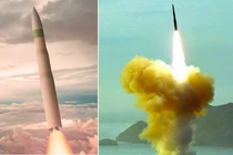 Các tên lửa đạn đạo xuyên lục địa Sentinel (bên trái) và Minuteman III
