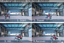 Robot bốn chân chơi cầu lông cùng con người 