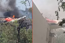 Máy bay Boeing chở 242 người rơi ở Ấn Độ