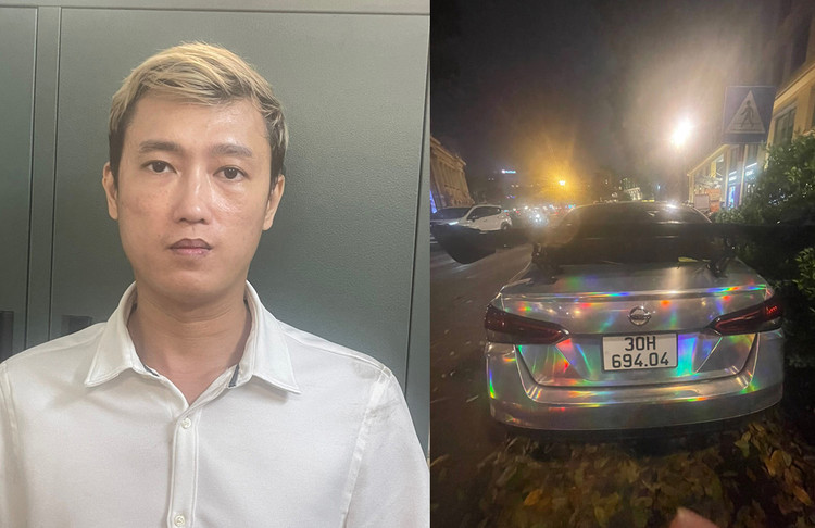 Bat lai xe o to gay nao loan truoc Nha hat Lon Ha Noi