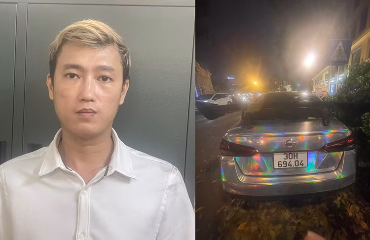 Bat lai xe o to gay nao loan truoc Nha hat Lon Ha Noi