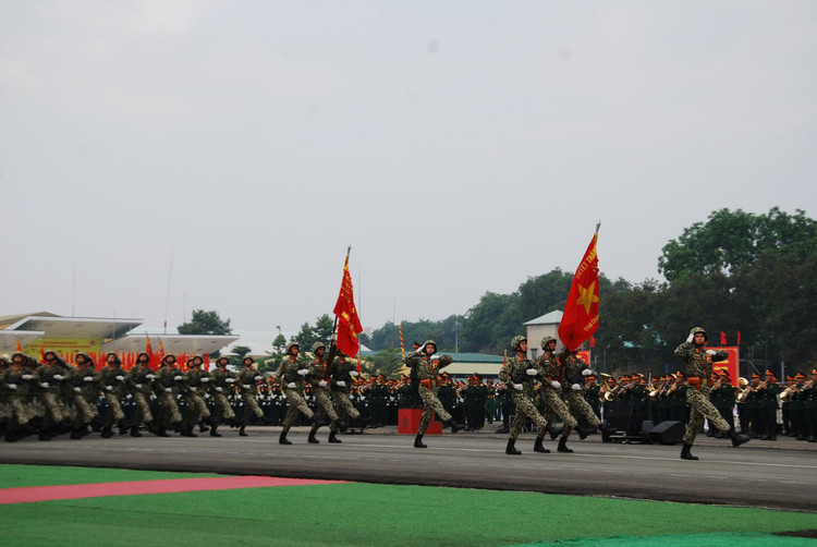 Dai tuong Nguyen Tan Cuong kiem tra dong vien cac khoi dieu binh-Hinh-22