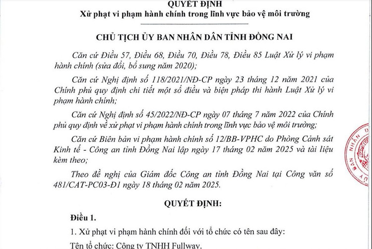 Vi pham chuyen giao chat thai nguy hai, Cty Fullway bi phat 810 trieu-Hinh-2