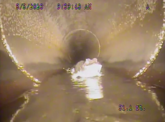 That kinh phat hien 'quai vat' trong ong thoat nuoc day bun dat