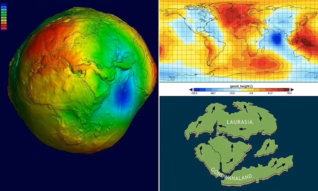 Quá trình này khiến đại dương giữa hai mảng chìm sâu vào lớp phủ, và khi mảng Ấn Độ va chạm với mảng Á - Âu, vỉa của đại dương này đã bị hút chìm vào trong lớp phủ, khuấy động một vùng magma nóng bên dưới khu vực phía đông châu Phi.