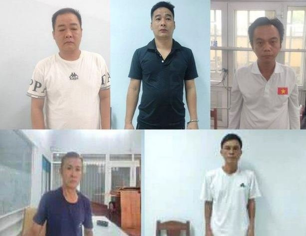 Các đối tượng trong đường dây bị bắt giữ.