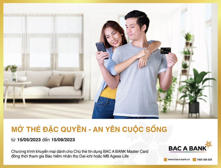 So huu the tin dung quoc te Bac A Bank: Nhan uu dai doc quyen, hoan phi bao hiem