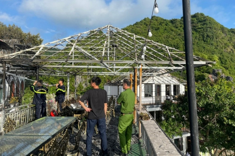 Hai Phong: Hoa hoan thieu rui mot homestay tai dao Cat Ba