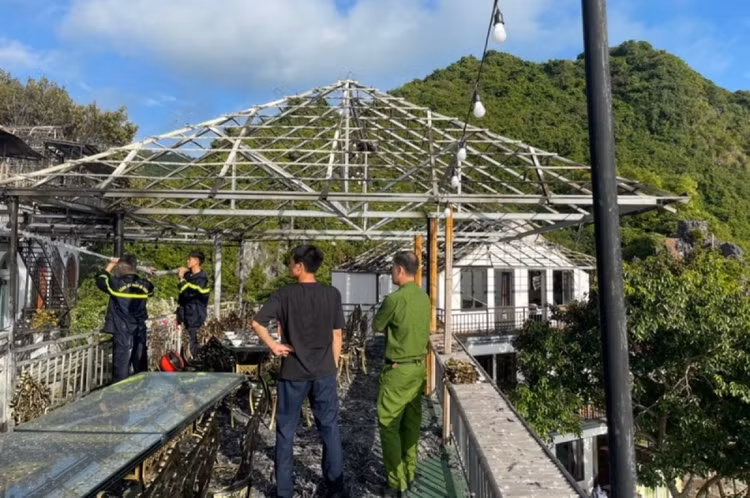 Hai Phong: Hoa hoan thieu rui mot homestay tai dao Cat Ba