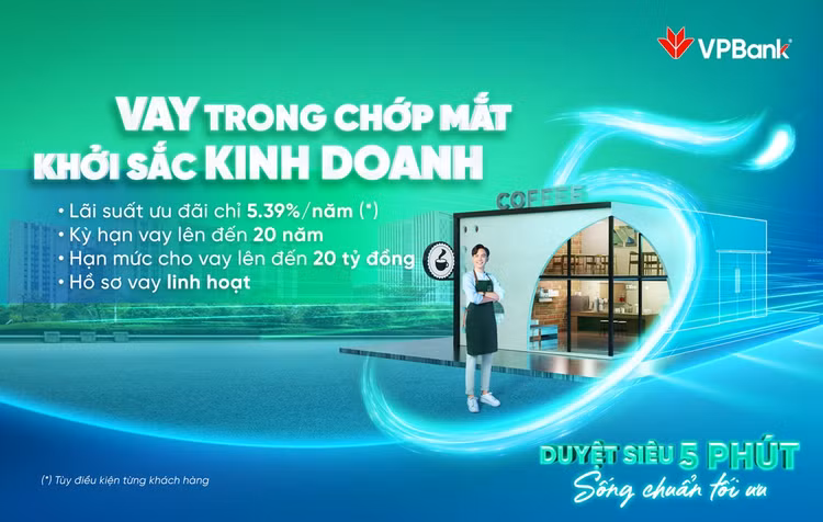 VPBank tung goi uu dai lai suat tu 5,39% cho ho kinh doanh