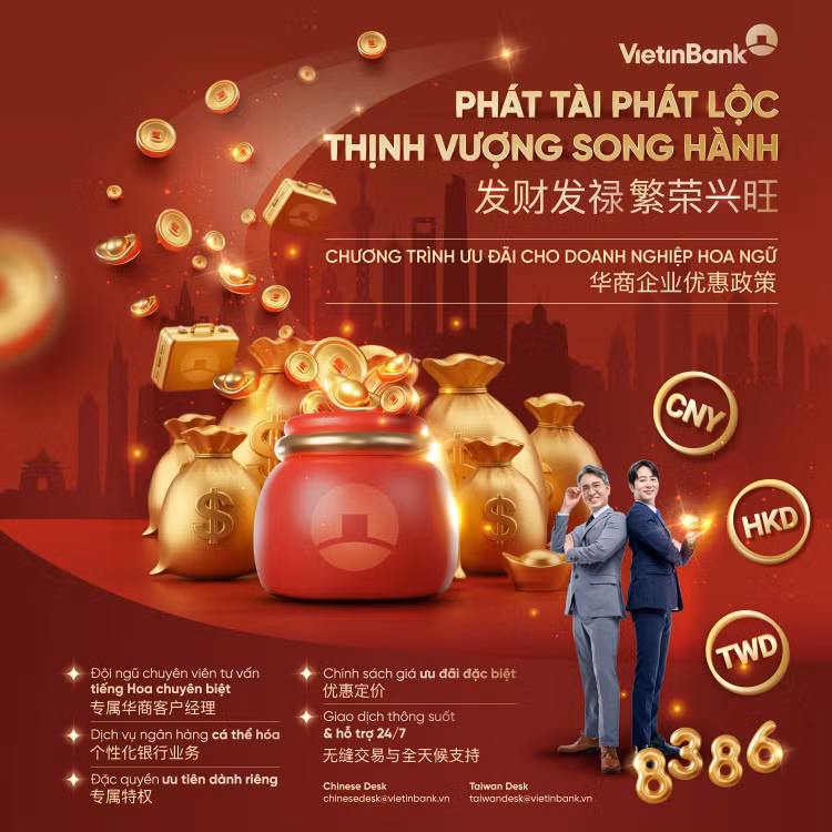 VietinBank don dong von dau tu Hoa ngu