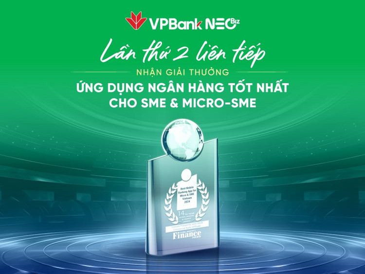 VPBank NEOBiz duoc Global Banking and Finance Review xuong ten o giai thuong