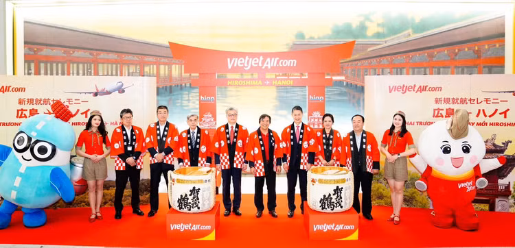 Tin vui: Vietjet vua khai truong duong bay giua Ha Noi va Hiroshima