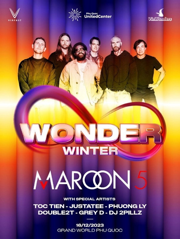 Siêu nhạc hội 8Wonder Winter Festival công bố 11 bản hit và dàn sao Việt biểu diễn cùng Maroon 5 - Hình 2 Sieu nhac hoi 8Wonder Winter Festival cong bo 11 ban hit va dan sao Viet bieu dien cung Maroon 5-Hinh-2