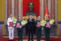 Thăng hàm thượng tướng cho 4 sĩ quan cao cấp Quân đội và Công an