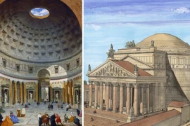 Hố sụt bất ngờ trước đền Pantheon hé lộ di tích cổ La Mã quý giá