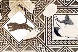 Bức tranh khảm hé lộ sự thật về nữ võ sĩ La Mã đấu thú dữ