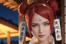 AI tái hiện vẻ đẹp Uzumaki Mito khiến Hashirama say đắm 