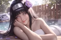 AI “nâng cấp” Hinata đẹp rụng rời, fan ghen tị với Naruto