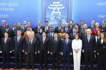 Lễ đón chính thức các Trưởng đoàn tại Lễ mở ký Công ước Liên Hợp Quốc về chống tội phạm mạng