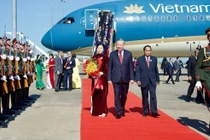 Tổng Bí thư Tô Lâm tới Vientiane, bắt đầu các hoạt động thăm cấp Nhà nước Lào