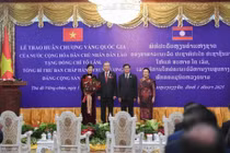 Lào trao Huân chương Vàng Quốc gia tặng Tổng Bí thư Tô Lâm