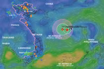 Vùng áp thấp trên Biển Đông đã mạnh lên thành áp thấp nhiệt đới