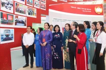 Không gian trưng bày chủ đề "Kiến tạo, phát triển" của MTTQ Việt Nam