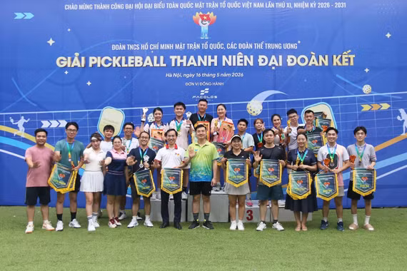 Giải pickleball Đoàn TNCS Hồ Chí Minh - Mặt trận Tổ quốc Việt Nam hấp dẫn