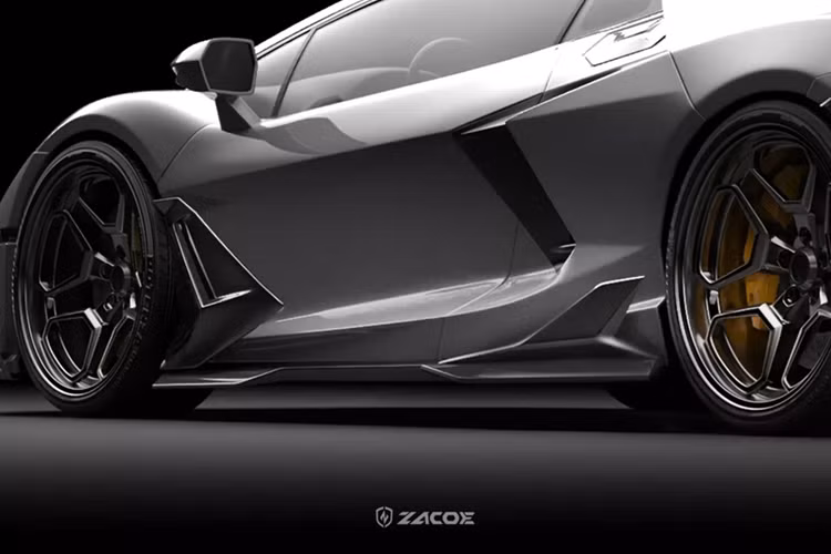 "Siêu bò" Lamborghini Revuelto khoác áo độ sợi carbon từ Zacoe - Hình 4 Điểm nhấn đáng chú ý là hệ thống ống xả nguyên bản đã được thay thế bằng thiết kế 4 ống xả mới từ thương hiệu Fi Exhaust, mang lại âm thanh uy lực hơn. Ngoài ra, Zacoe bổ sung cửa hút gió trên khoang động cơ, kết hợp cùng cánh gió khí động học kích thước lớn kiểu cổ thiên nga, tạo nên vẻ ngoài hầm hố và cuốn hút.