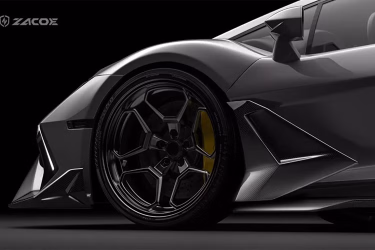 "Siêu bò" Lamborghini Revuelto khoác áo độ sợi carbon từ Zacoe - Hình 5 Riêng khuếch tán gió ở cản sau vẫn giữ nguyên thiết kế gốc. Về sức mạnh, Zacoe không can thiệp vào hệ thống vận hành của Revuelto. Siêu xe vẫn giữ nguyên khối động cơ V12 hút khí tự nhiên 6.5L, sản sinh công suất 825 mã lực.