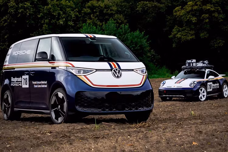 Volkswagen ID. Buzz độc bản sinh ra để phục vụ Porsche 911 Dakar Volkswagen ID. Buzz doc ban sinh ra de phuc vu Porsche 911 Dakar
