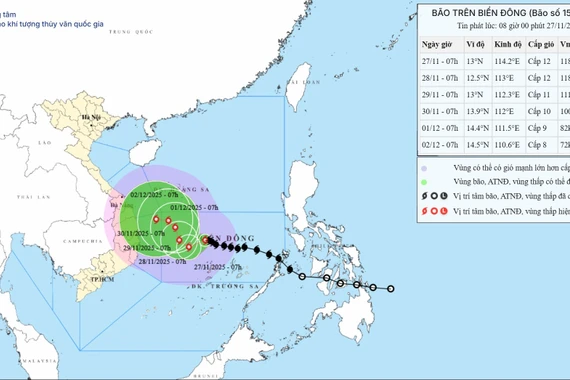 Bão số 15 mạnh cấp 12, giật cấp 15, diễn biến khó lường