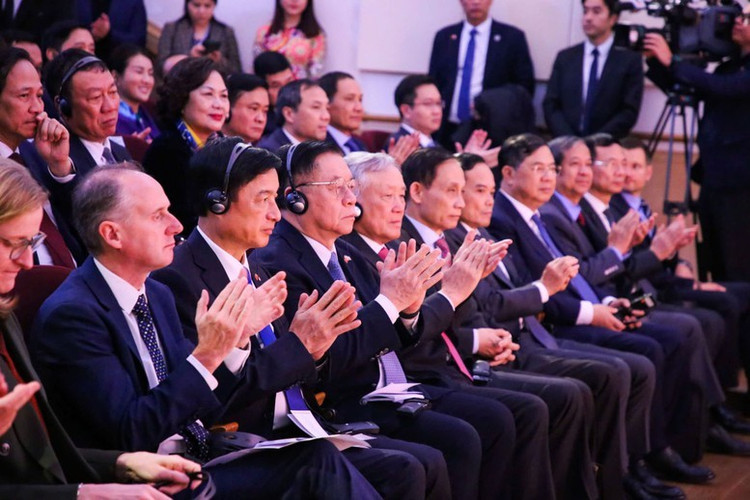 Các đại biểu dự buổi phát biểu chính sách của Tổng Bí thư Tô Lâm tại Đại học Oxford