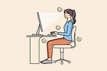 Tư thế ngồi đúng giúp tránh thoát vị đĩa đệm