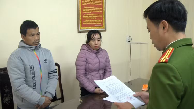 Công an tỉnh Thái Bình ra quyết định khởi tố vụ án hình sự, khởi tố bị can đối với Cương và Nhài.