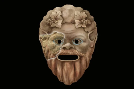 Mảnh mặt nạ thần Satyr cổ đại hé lộ bí ẩn về nhà hát Phanagoria