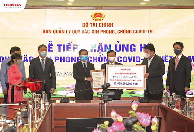 Honda ủng hộ 12 tỷ đồng vào Quỹ vacxin phòng chống Covid-19.
