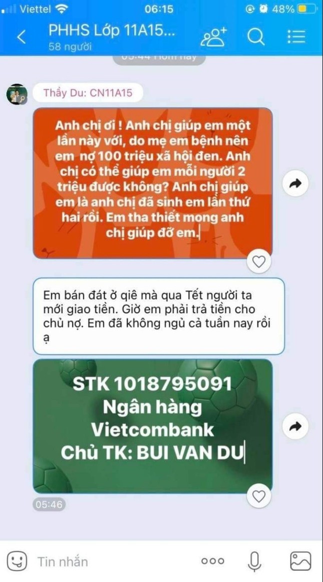 Hieu truong giai thich vu giao vien nhan tin tren zalo vay tien phu huynh-Hinh-2