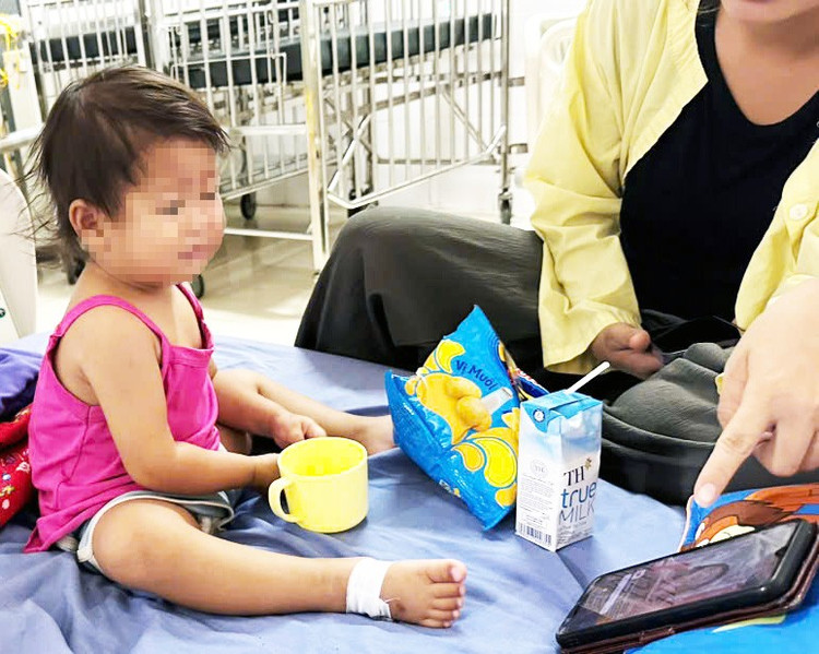 Trẻ đã hồi phục sau hồi sức tích cực - Ảnh BVCC