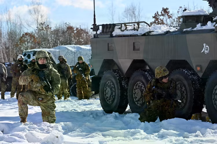 Ảnh do Lực lượng Phòng vệ Mặt đất Nhật Bản cung cấp