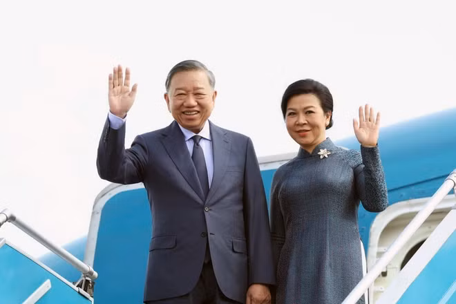 Tổng Bí thư, Chủ tịch nước Tô Lâm và Phu nhân lên đường thăm Nga, Pháp