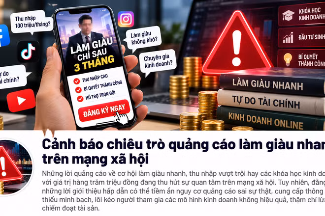 [INFOGRAPHIC] Cảnh giác quảng cáo làm giàu nhanh trên mạng xã hội