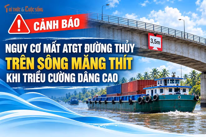 [INFOGRAPHIC] Cảnh báo nguy cơ mất an toàn đường thủy trên sông Măng Thít