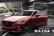 Xem trước xe sedan Mazda3 2026 "đậm chất" Mazda6e và CX-5