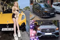 Điểm mặt siêu xe, xe sang trị giá hàng chục tỷ đồng của Ngân 98