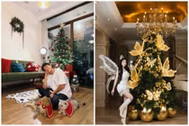 Không khí Giáng sinh rực rỡ trong nhà sao Việt 