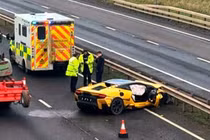 Siêu xe Lamborghini Temerario đầu tiên trên thế giới gặp tai nạn nát đầu